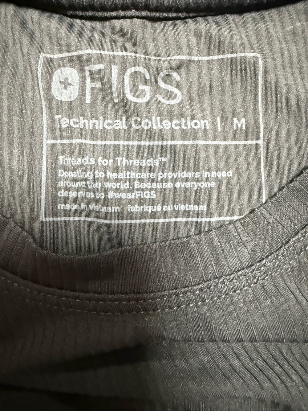 NWT Figs Palmer Ribbed ¾ Sleeve Underscrub - Picture 10 of 10